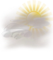Mostly sunny with some fog