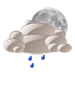 Mostly cloudy with drizzle