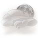 Mostly cloudy with patches of light fog